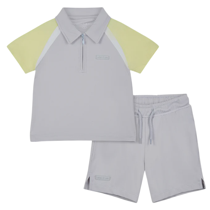 Mitch & Son Grey Gunner Shorts Set