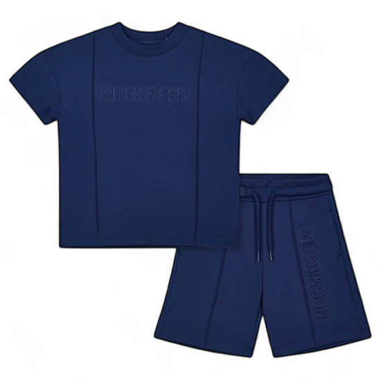 Mitch & Son Navy Harper Shorts Set