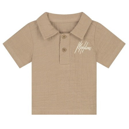 Malelions Baby Mousseline Polo | Taupe