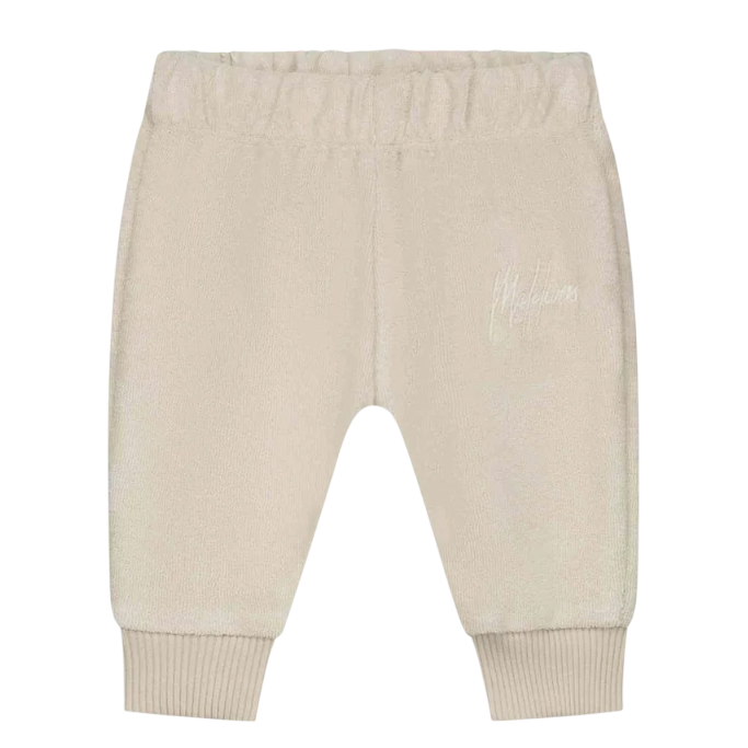 Malelions Baby Towelling Sweatpants  Beige