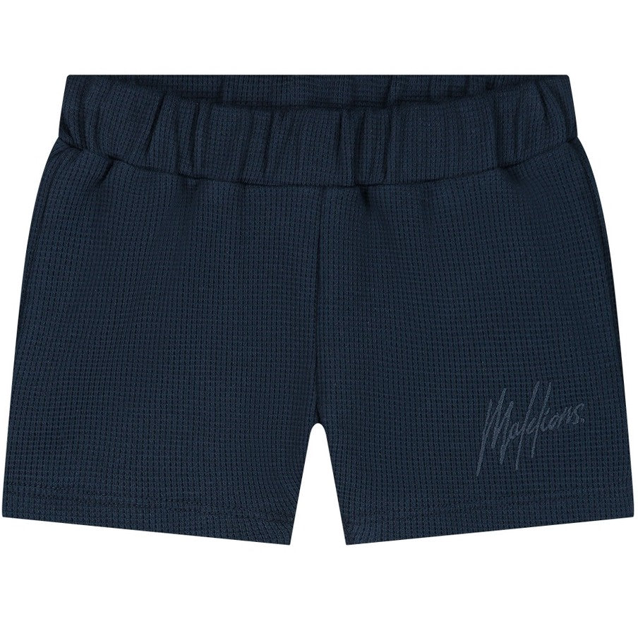 Malelions Baby Waffle Signature Shorts navy