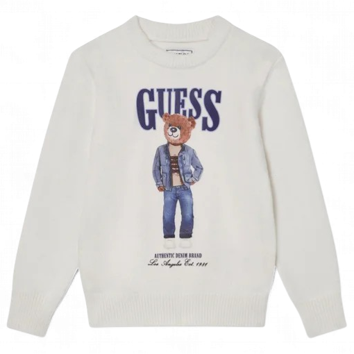 Guess jongens en baby trui wit beer