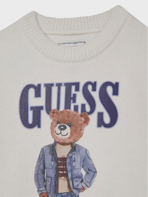 Guess jongens en baby trui wit beer
