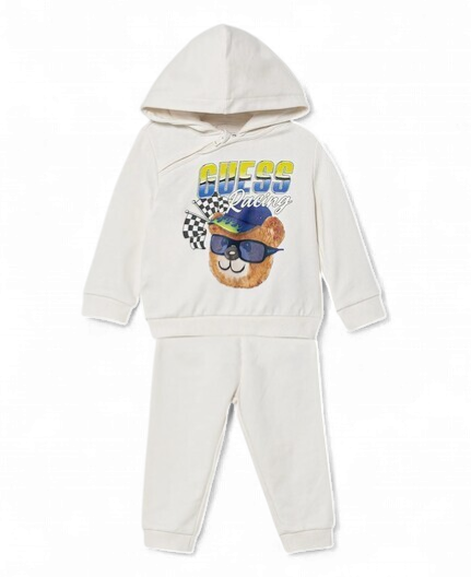 Guess jongens baby set jogging wit beer