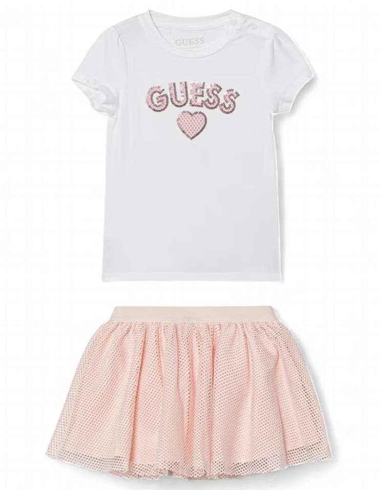 Guess meisjes baby set rok roze
