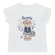 Guess baby meisjes tshirt wit beer