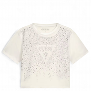 Guess meisjes tshirt wit veel glitter