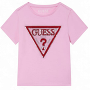 Guess meisjes en baby tshirt roze guess logo