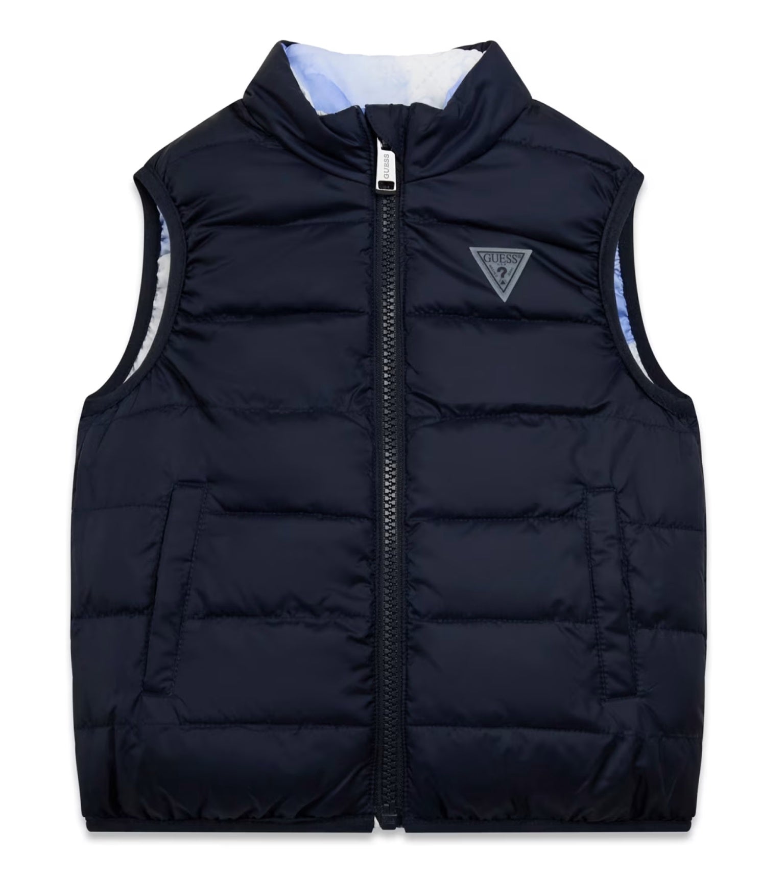 Guess jongens en baby bodywarmer reversible blauw/zwart