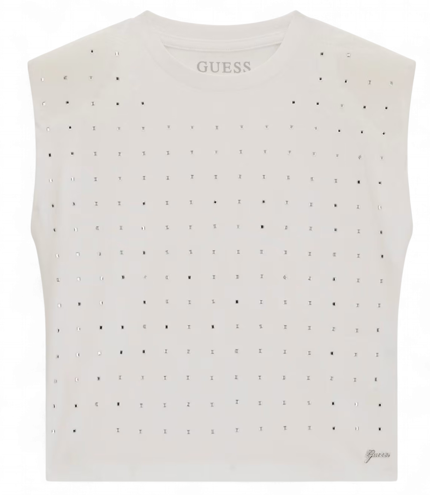 Guess meisjes tshirt wit mouwloos stuts