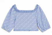 Guess meisjes off shoulder top blauw