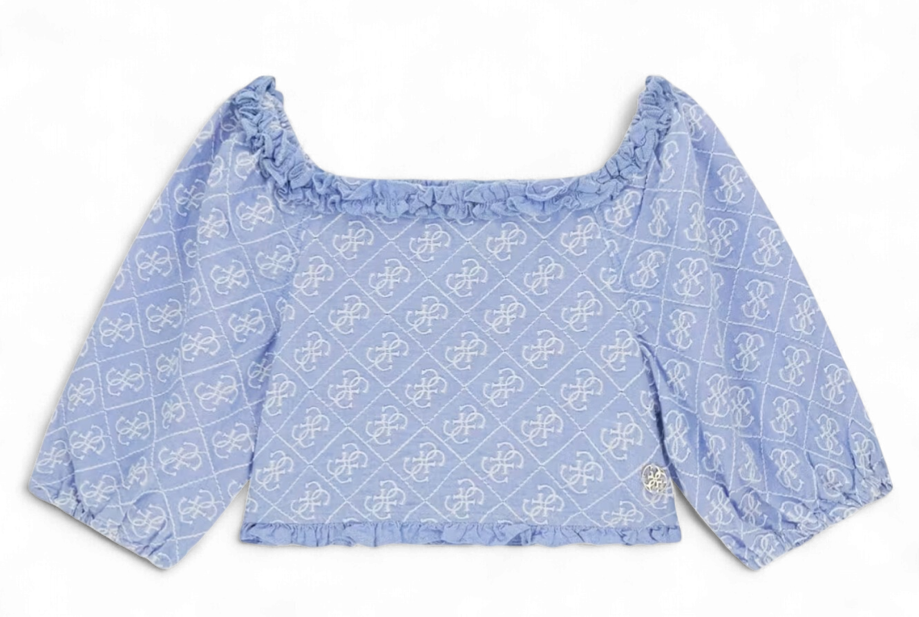 Guess meisjes off shoulder top blauw