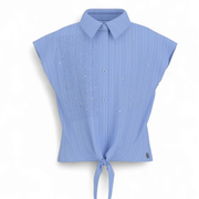 Guess meisjes blouse mouwloos blauw