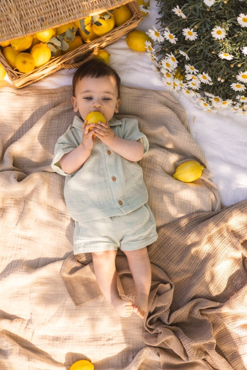 Quapi baby jongens polo mint groen