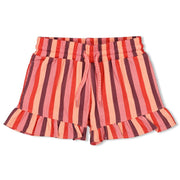 Jubel Short streep seersucker - Salsa Sunset