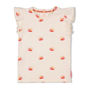 Jubel T-shirt AOP - Salsa Sunset offwhite