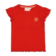 Jubel T-shirt rib - Salsa Sunset rood