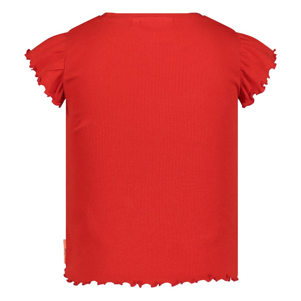 Jubel T-shirt rib - Salsa Sunset rood