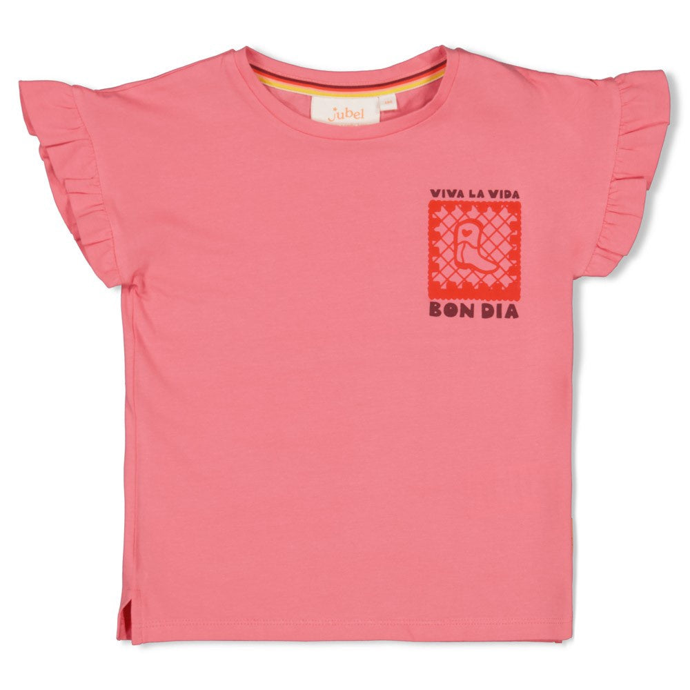 Jubel T-shirt met backprint - Salsa Sunset