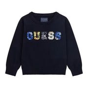 Guess ls sweater blauw