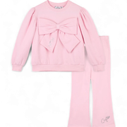 A'dee Meisjes Joggingpak Flared Luna Pink Fairy