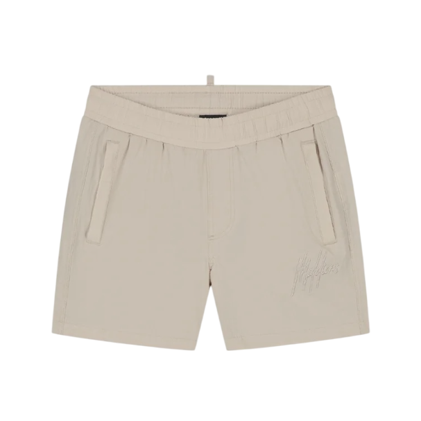Malelions Junior Signature Swim Shorts  Taupe