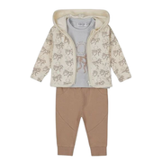 Dirkje jongens baby set T-shirt vest broek lichtblauw bruin Dirkje jongens baby set T-shirt vest broek lichtblauw bruin