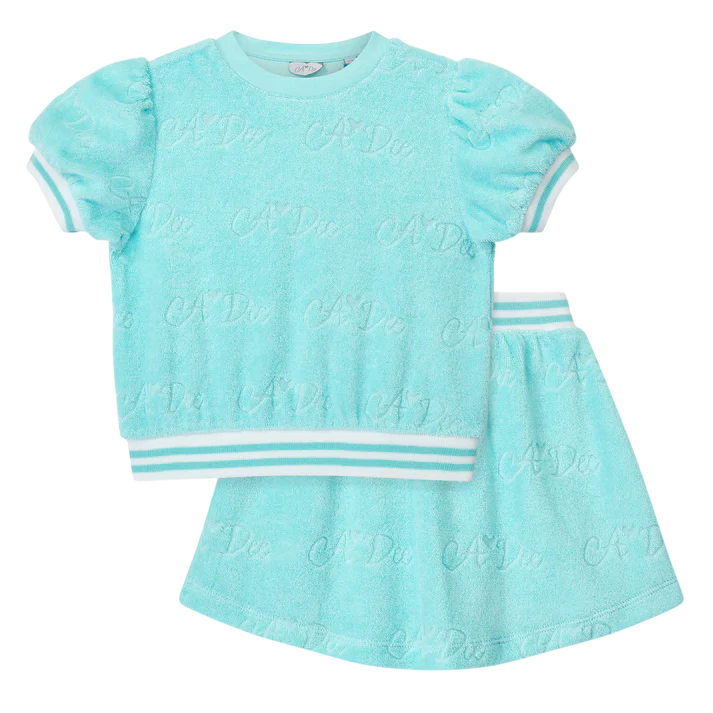 A'dee Turquoise Terrie Skirt Set