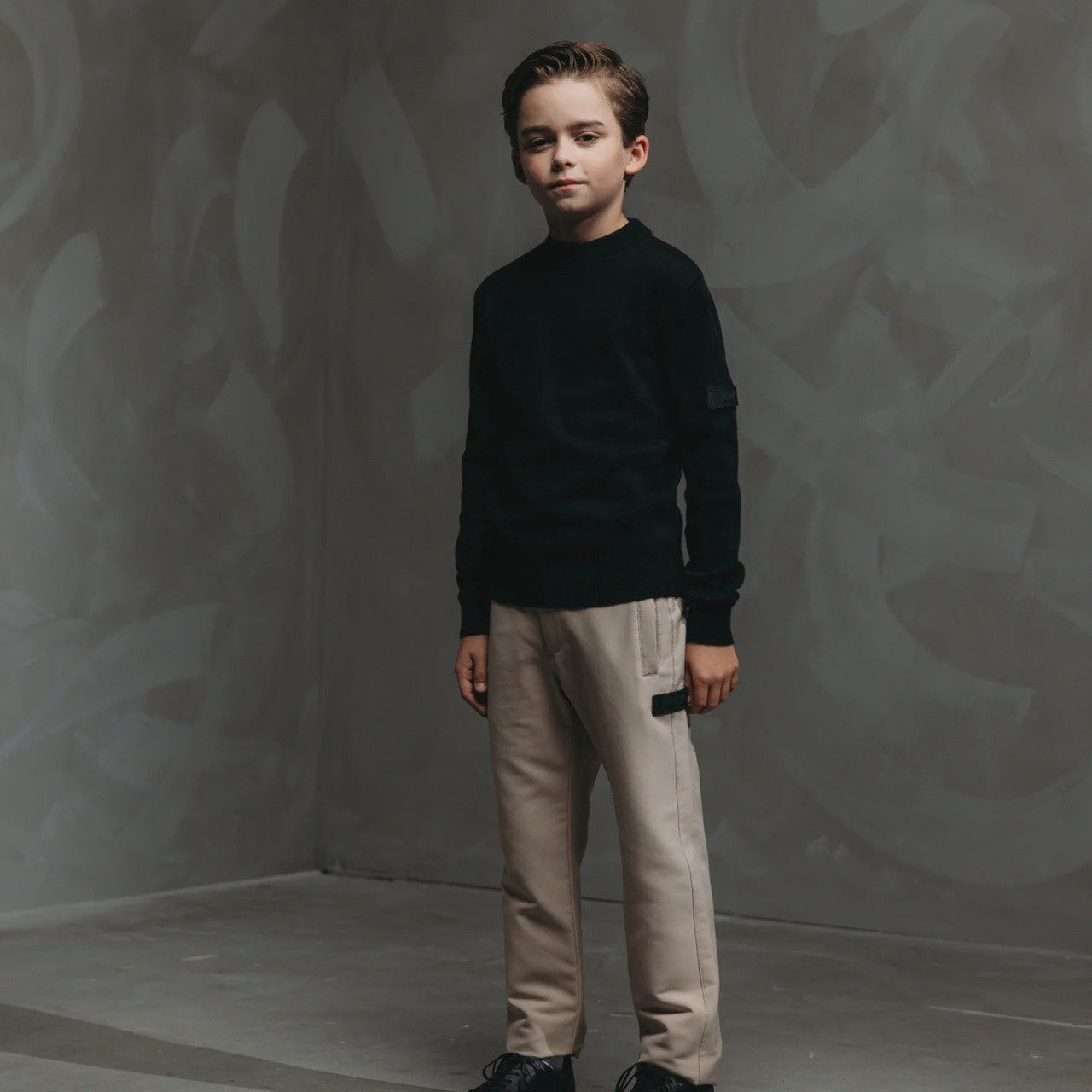 Malelions Junior Knitted Sweater zwart