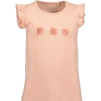 Blue Seven meisjes tshirt roze flamingo