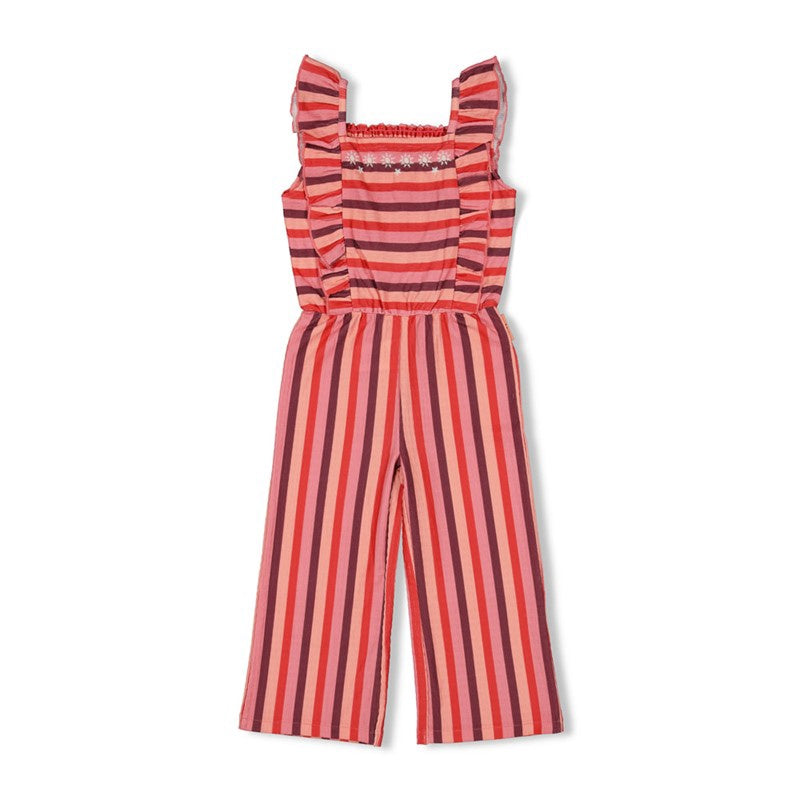 Jubel Jumpsuit streep seersucker - Salsa Sunset