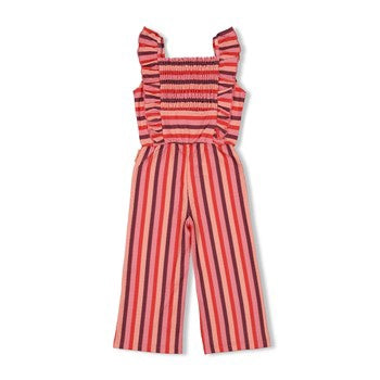 Jubel Jumpsuit streep seersucker - Salsa Sunset