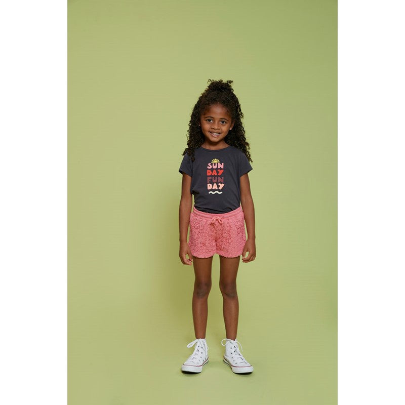 Jubel Short met crochetdetail - Salsa Sunset