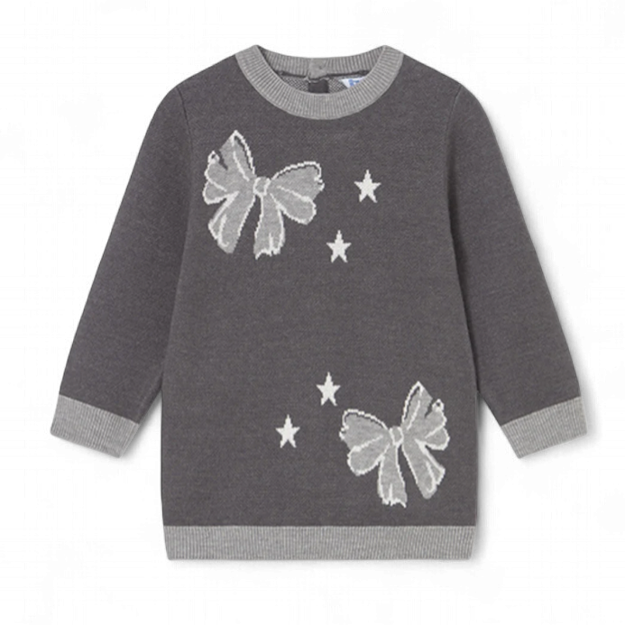 Mayoral Girls Knit Dress Grey