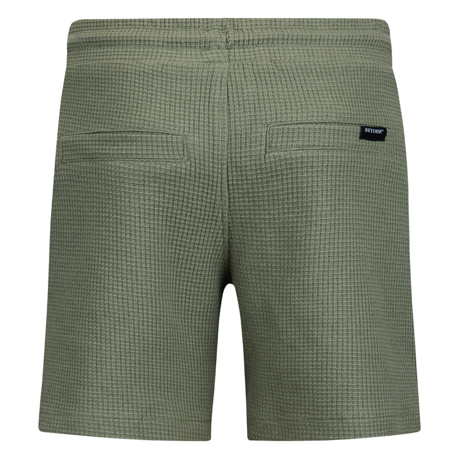 Retour jongens korte broek army groen William