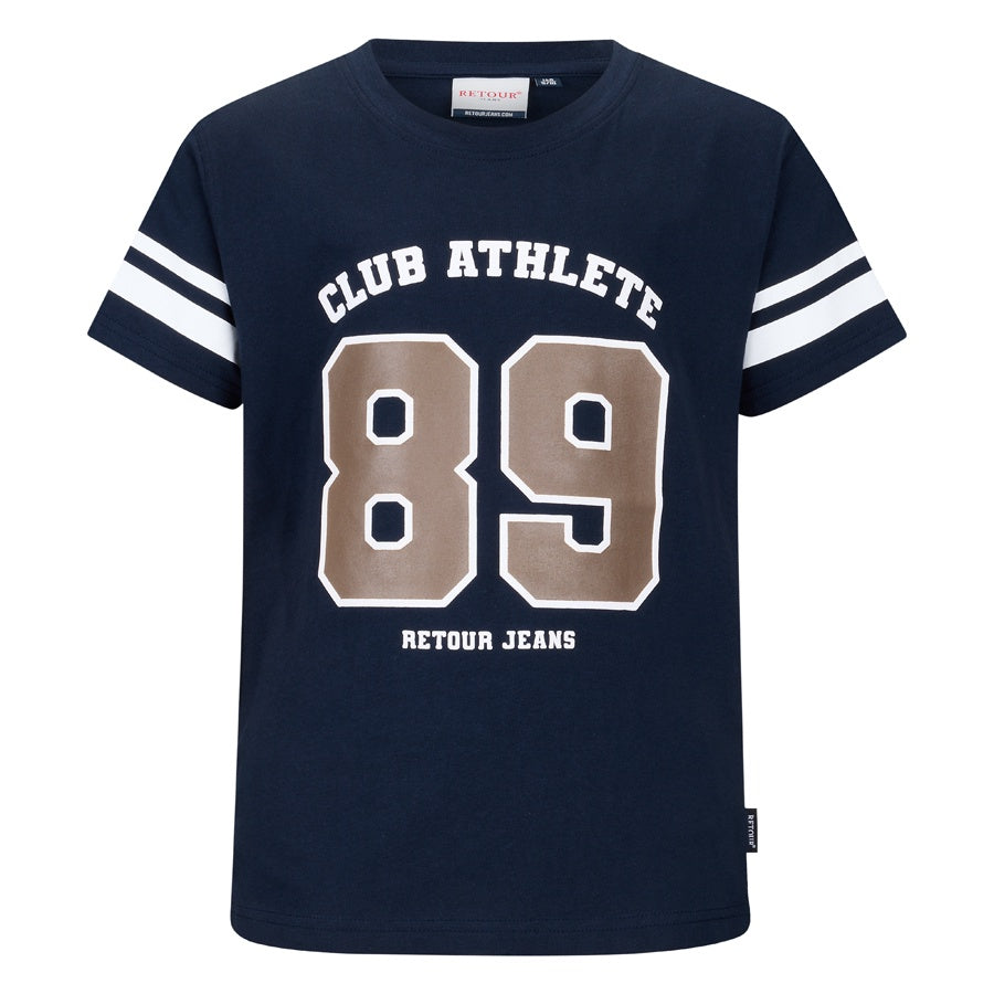 Retour jongens tshirt donker blauw Gidion
