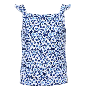 LOOXS Little Zomerse top Kobalt hartjes