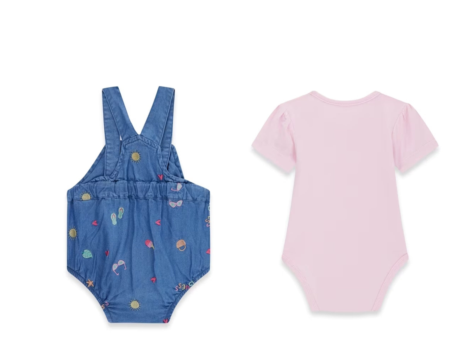 Guess baby meisjes set roze romper spijker
