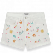 Guess baby meisjes korte broek wit denim