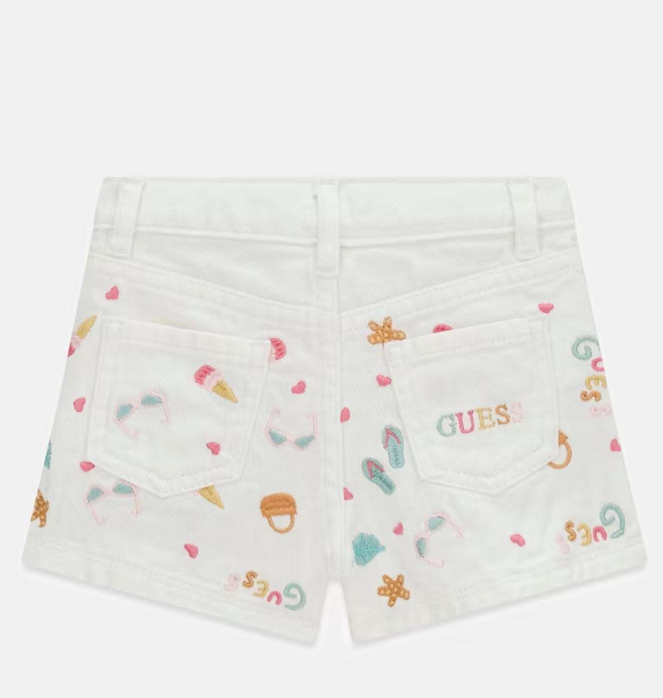 Guess baby meisjes korte broek wit denim
