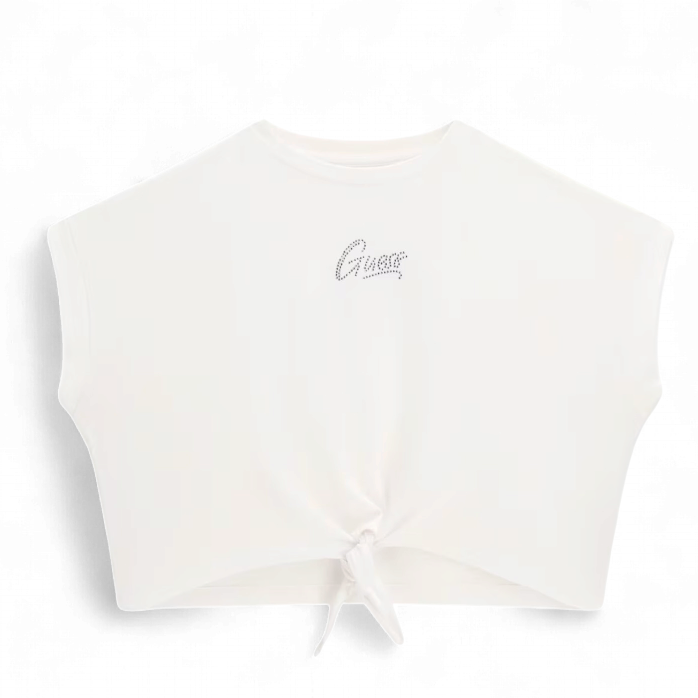 Guess meisjes tshirt wit glitter logo