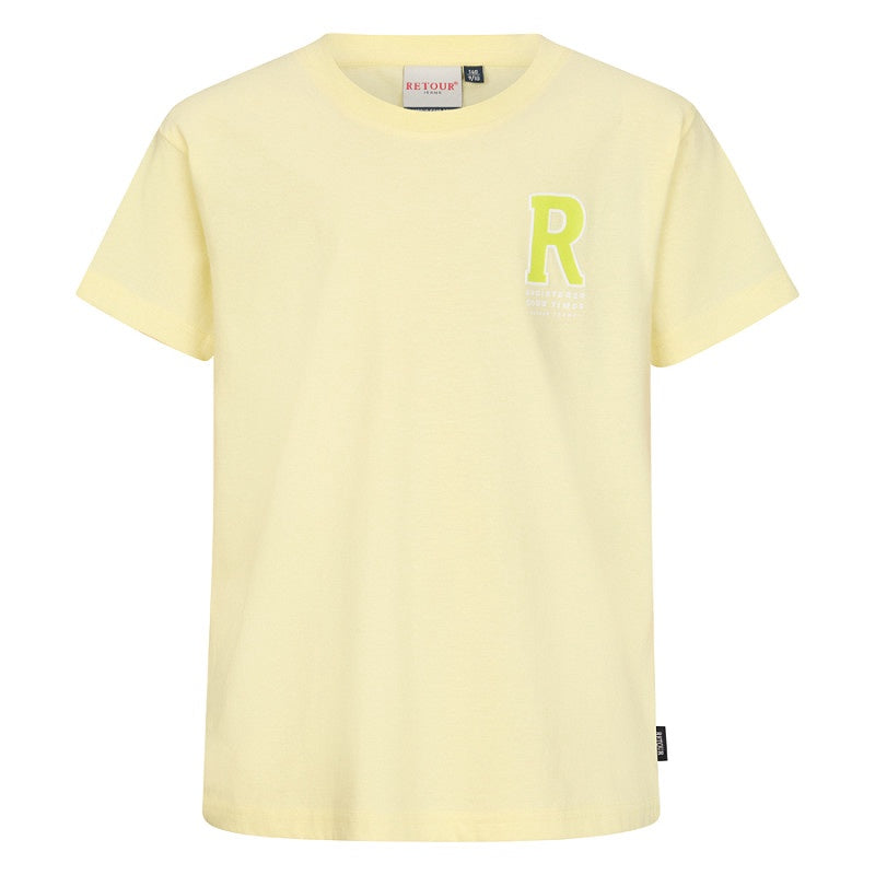 Retour jongens tshirt geel Jarno