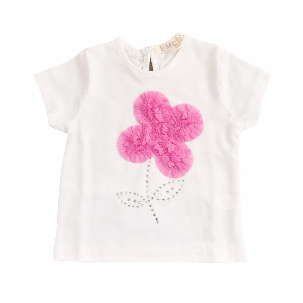 EMC baby meisjes tshirt roze bloem