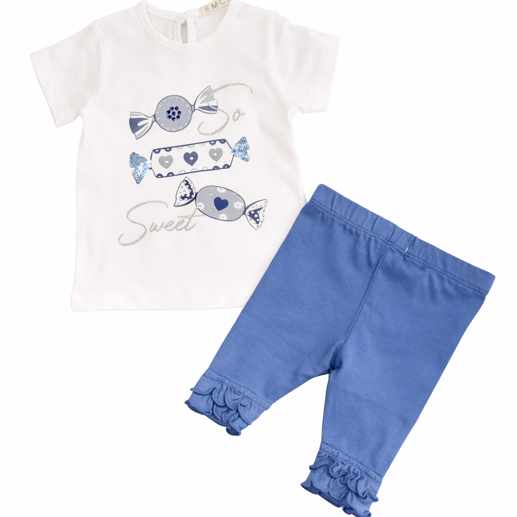 EMC baby meisjes set blauw snoepje