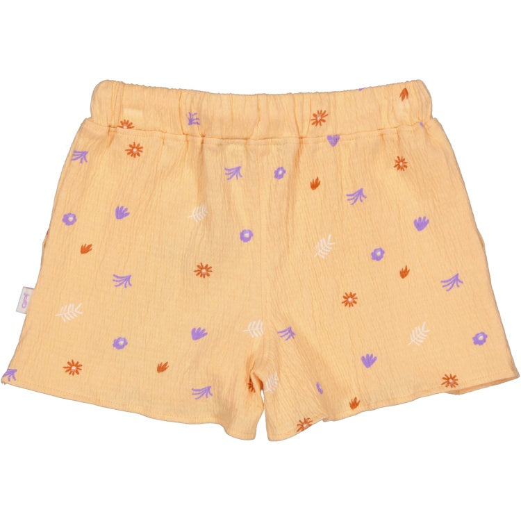 QPI meisjes short oranje bloemen