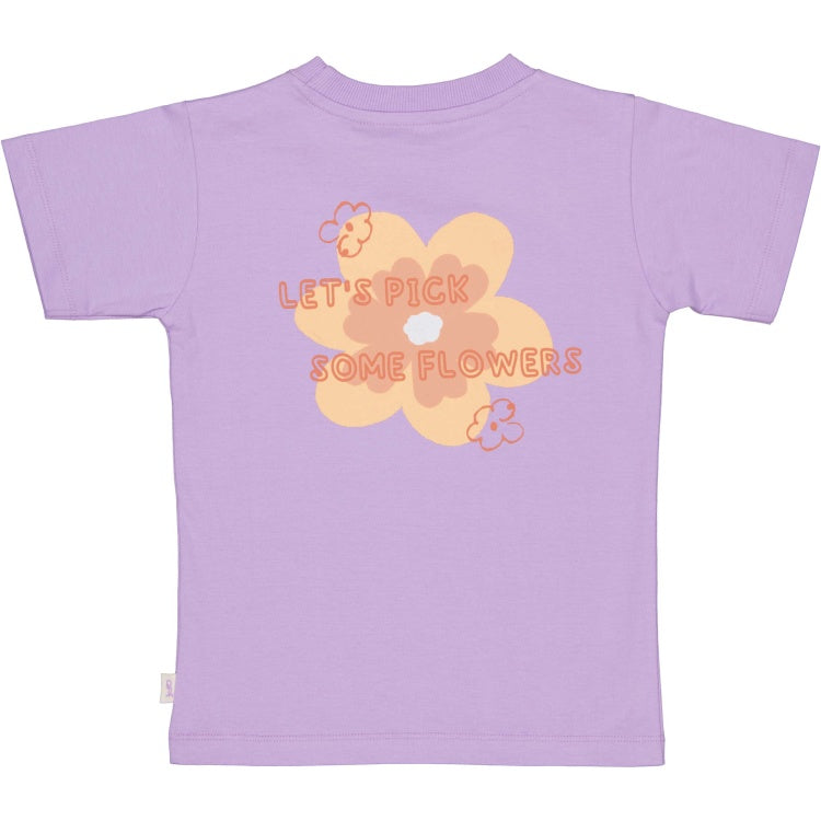 QPI meisjes tshirt paars bloem