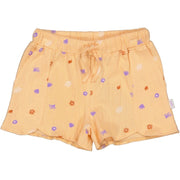 QPI meisjes short oranje bloemen
