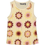 QPI meisjes top mouwoos gebreid