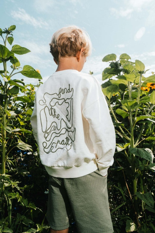 QPI jongens sweater groene opdruk