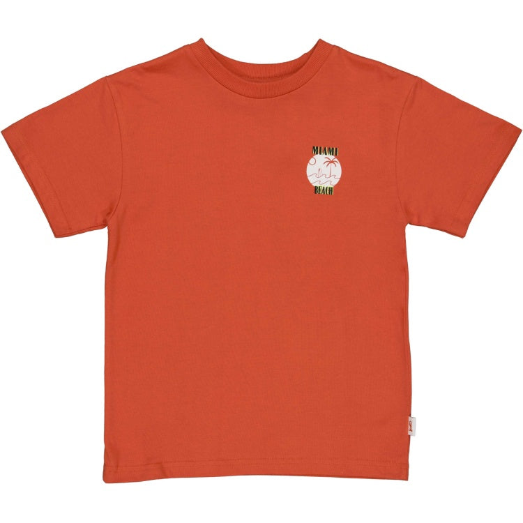 QPI jongens tshirt oranje miami print